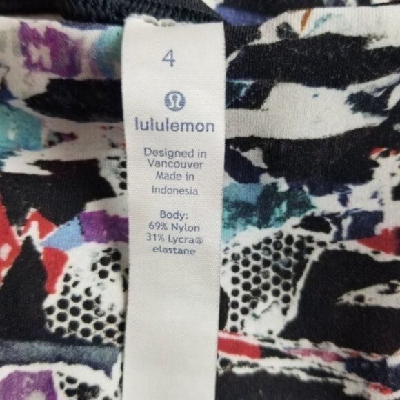 Lululemon Wunder Under LR Tight 28" Leggings Size 4 Culture Clash Multi Black - Picture 7 of 9